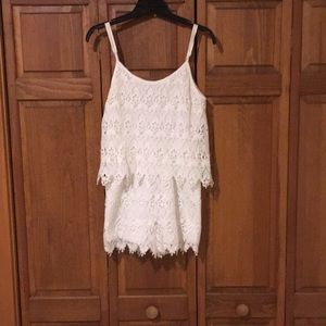 White lace romper